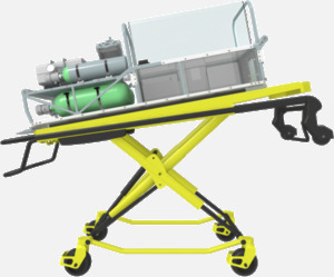 Hillaero STRYKER PRO TD FAA certified Mount for your Air Ambulance Airmed Helicopter or Fixed Wing Aircraft WITH UNITS SIDE
